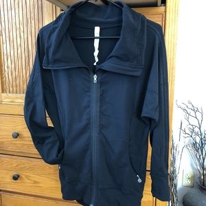 Lululemon black zip up jacket, size 4